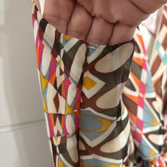 Romeo and Juliet Couture Geo Pattern hi-low dress side M - Picture 6 of 15